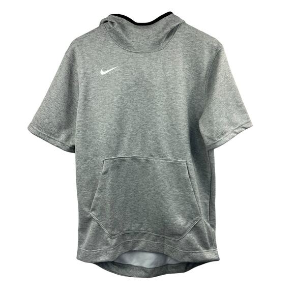 Nike Dri-Fit Gray Spotlight Basketball Short Sleeve Hoodie Size M NWT - Picture 1 of 11